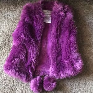 Purple Faux Fur Vest